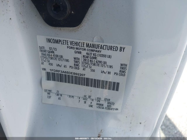 Продаж на аукціоні авто 2013 Ford F-350 Xl, vin: 1FDRF3A65DEB92207, номер лоту: 46055971