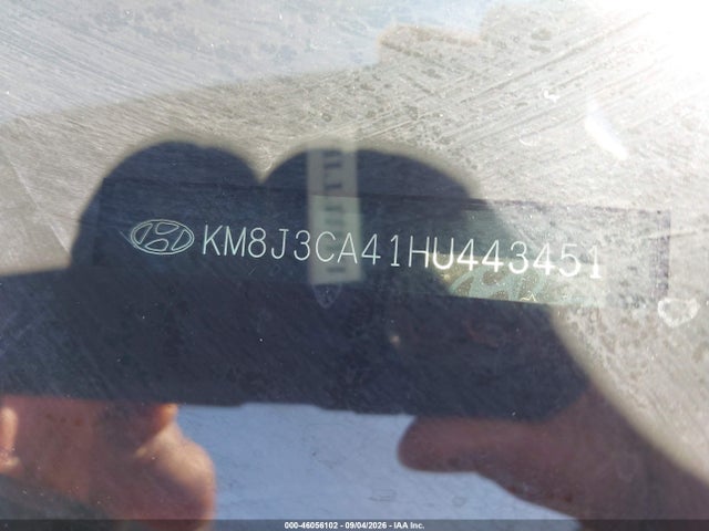 2017 Hyundai Tucson Se Plus მანქანა იყიდება აუქციონზე, vin: KM8J3CA41HU443451, აუქციონის ნომერი: 46056102