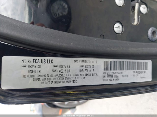 Auction sale of the 2019 Dodge Challenger Sxt, vin: 2C3CDZAG0KH502141, lot number: 46056109