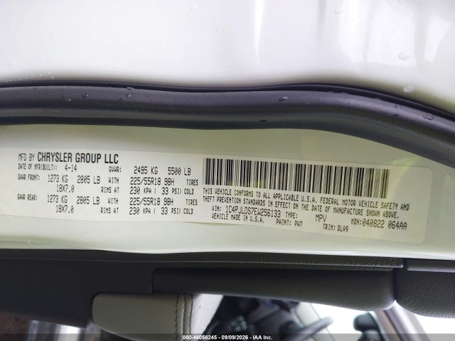 46056245 :رقم المزاد ، 1C4PJLDS7EW256133 vin ، 2014 Jeep Cherokee Limited مزاد بيع