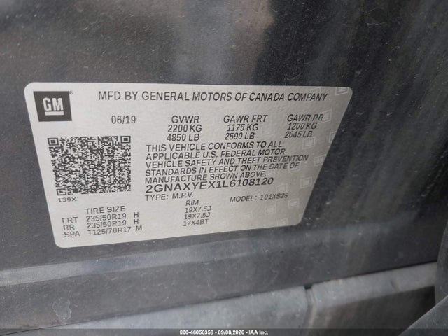 2GNAXYEX1L6108120 Chevrolet Equinox Awd Premier 2.0l Turbo