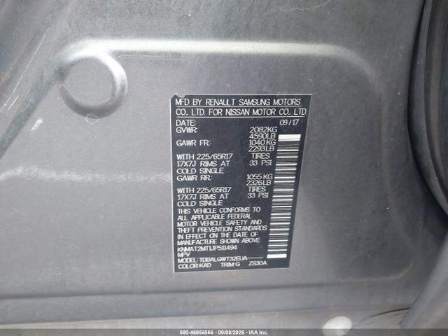 Nissan ROGUE SV 2018 KNMAT2MT1JP511494 Image 9