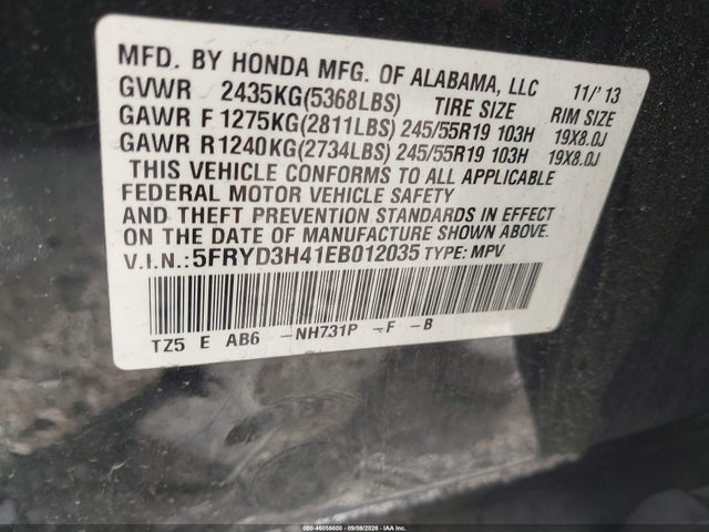 Продаж на аукціоні авто 2014 Acura Mdx Technology Package, vin: 5FRYD3H41EB012035, номер лоту: 46056600