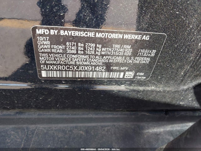 BMW X5 Xdrive35i 2018 5UXKR0C5XJ0X91482 Image 9