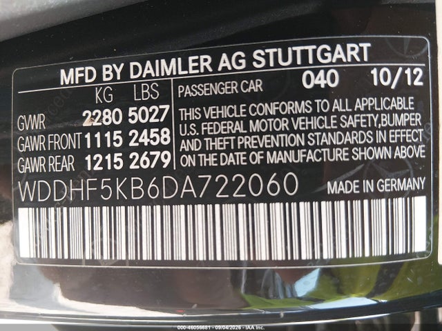 Продажа на аукционе авто 2013 Mercedes-benz E 350, vin: WDDHF5KB6DA722060, номер лота: 46056681