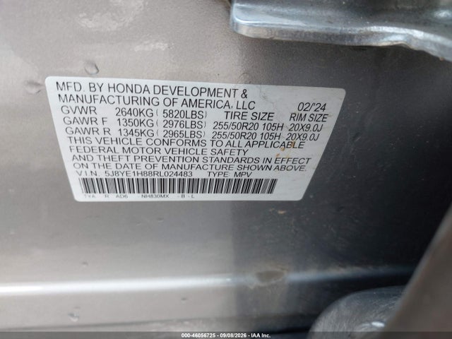 Продаж на аукціоні авто 2024 Acura Mdx Advance Package, vin: 5J8YE1H88RL024483, номер лоту: 46056725