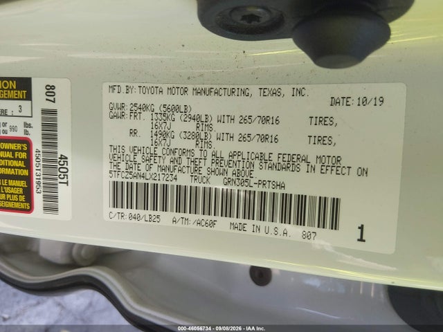 5TFCZ5AN4LX217234 Toyota Tacoma Trd Pro