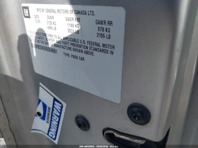 Aukcja sprzedaży 2006 Chevrolet Impala Ls, vin: 2G1WB55K269264081, numer aukcji: 46056805