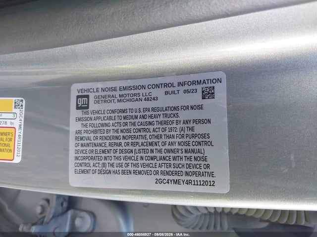 Продажа на аукционе авто 2024 Chevrolet Silverado 2500hd 4wd  Standard Bed Custom, vin: 2GC4YMEY4R1112012, номер лота: 46056927