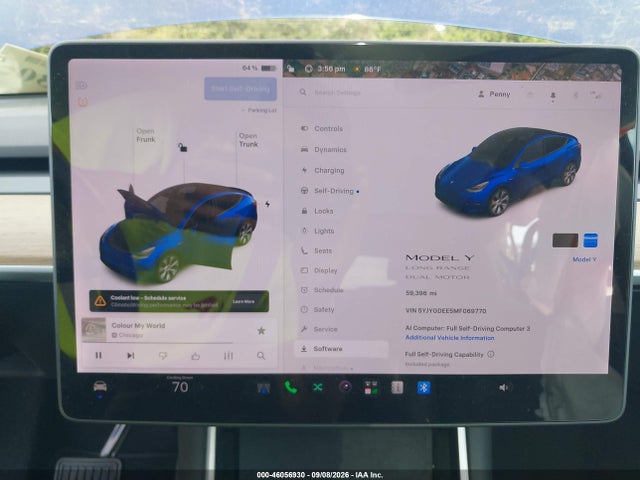 Продаж на аукціоні авто 2021 Tesla Model Y Long Range Dual Motor All-wheel Drive, vin: 5YJYGDEE5MF069770, номер лоту: 46056930