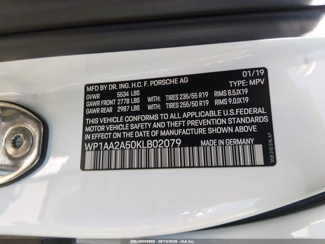 Porsche Macan 2019 WP1AA2A50KLB02079 Image 9