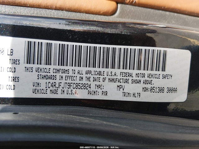Aukcja sprzedaży 2015 Jeep Grand Cherokee Summit, vin: 1C4RJFJT9FC852824, numer aukcji: 46057115