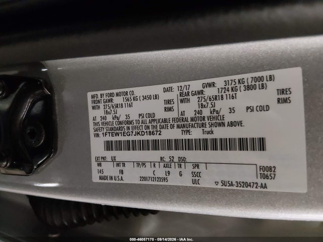 Ford F-150 Xlt 2018 1FTEW1EG7JKD18672 Image 9