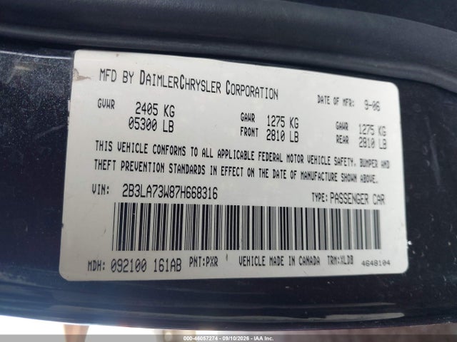 Продаж на аукціоні авто 2007 Dodge Charger Srt8, vin: 2B3LA73W87H668316, номер лоту: 46057274