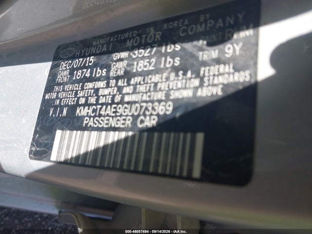 Продаж на аукціоні авто 2016 Hyundai Accent Se, vin: KMHCT4AE9GU073369, номер лоту: 46057494
