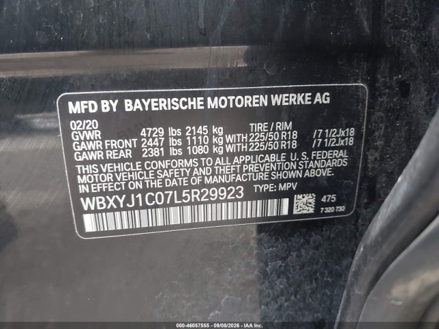 Aukcja sprzedaży 2020 Bmw X2 Xdrive28i, vin: WBXYJ1C07L5R29923, numer aukcji: 46057555