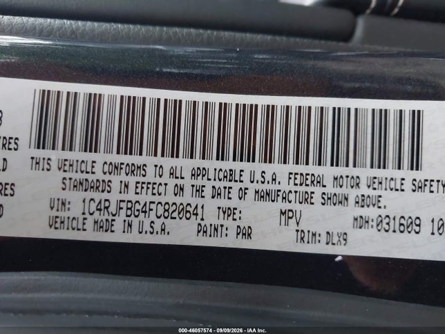 Продажа на аукционе авто 2015 Jeep Grand Cherokee Limited, vin: 1C4RJFBG4FC820641, номер лота: 46057574