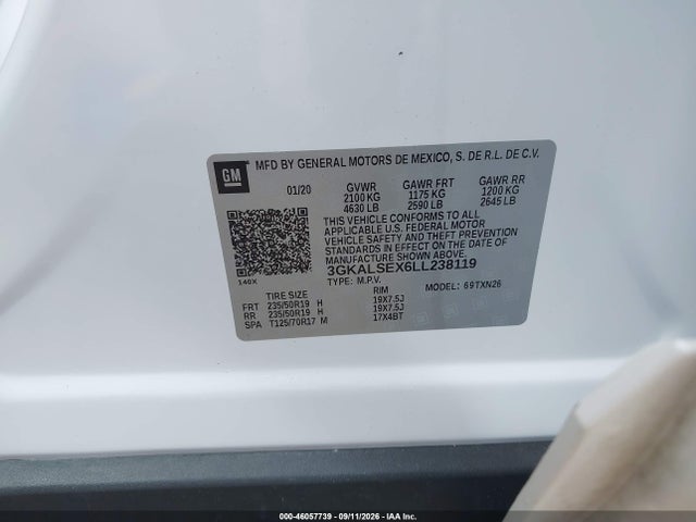 Aukcja sprzedaży 2020 Gmc Terrain Fwd Denali, vin: 3GKALSEX6LL238119, numer aukcji: 46057739