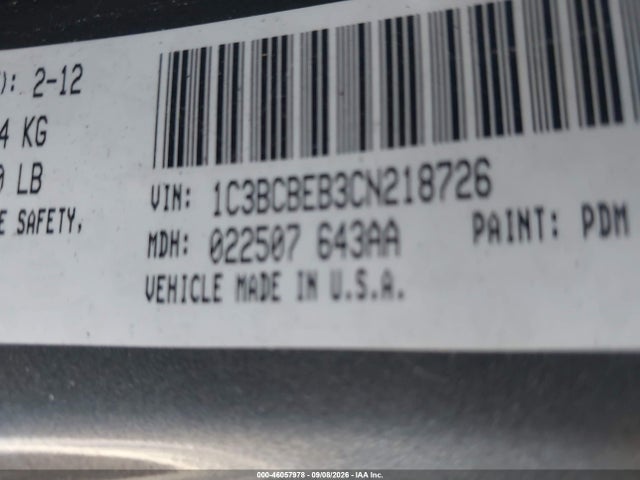 Продаж на аукціоні авто 2012 Chrysler 200 Touring, vin: 1C3BCBEB3CN218726, номер лоту: 46057978