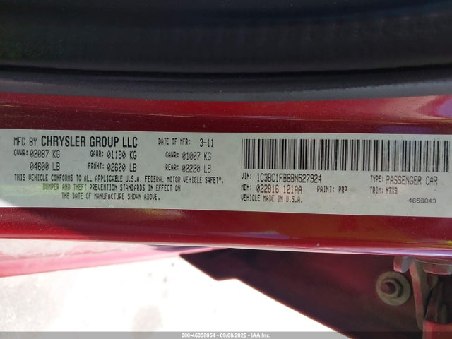Aukcja sprzedaży 2011 Chrysler 200 Touring, vin: 1C3BC1FB8BN527924, numer aukcji: 46058054