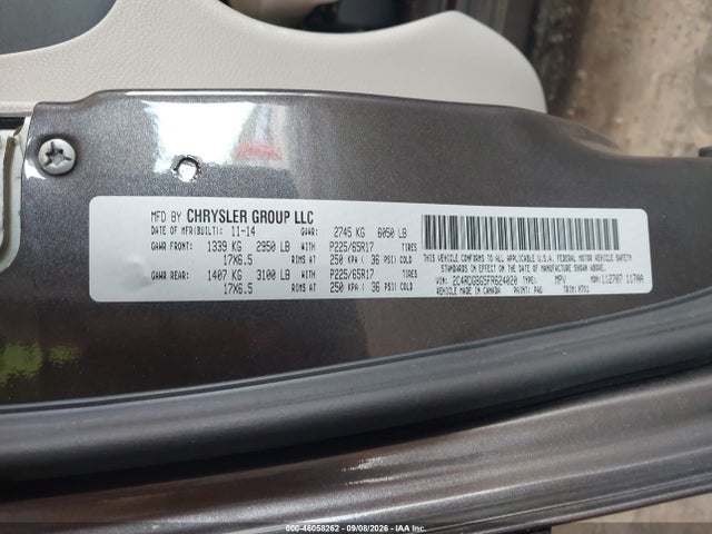 Aukcja sprzedaży 2015 Dodge Grand Caravan Se, vin: 2C4RDGBG5FR624020, numer aukcji: 46058262