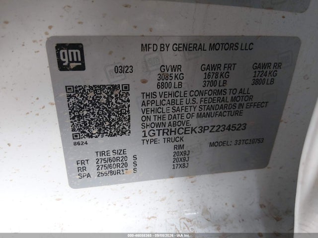 1GTRHCEK3PZ234523 GMC Sierra 1500 2wd Standard Box Elevation