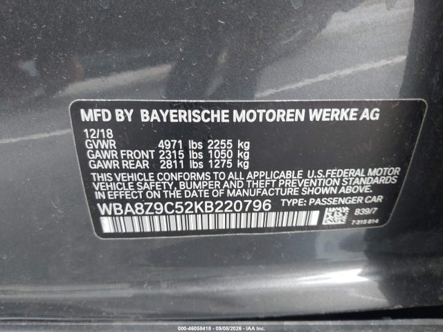 WBA8Z9C52KB220796 BMW 330i Gran Turismo Xdrive