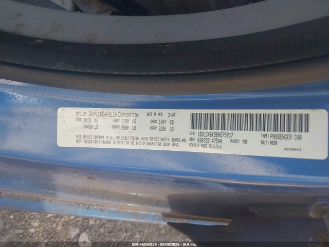 Продажа на аукционе авто 2008 Dodge Avenger Se, vin: 1B3LC46K98N575217, номер лота: 46058426