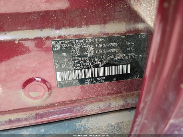 JTEAAAAH7MJ022536 Toyota Venza Xle