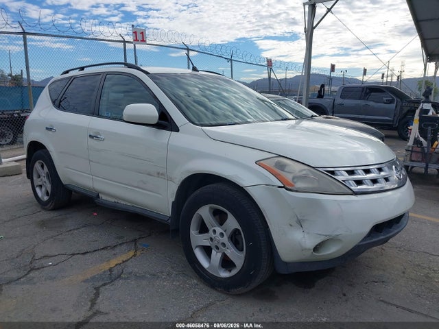 2005 Nissan Murano S მანქანა იყიდება აუქციონზე, vin: JN8AZ08T75W304461, აუქციონის ნომერი: 46058476