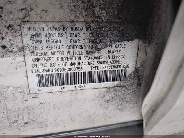 Продаж на аукціоні авто 2005 Acura Tsx, vin: JH4CL96995C003756, номер лоту: 46058498