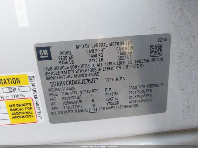 5GAKVCKD4GJ276277 Buick Enclave Premium