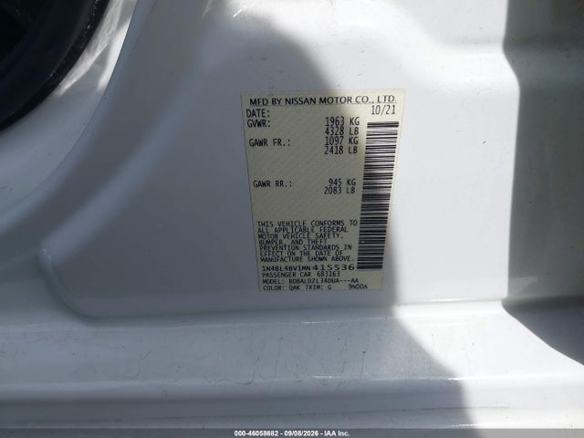 Продаж на аукціоні авто 2021 Nissan Altima S Fwd, vin: 1N4BL4BV1MN415536, номер лоту: 46058682