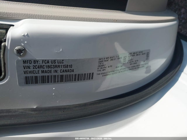 46058706 :رقم المزاد ، 2C4RC1BG3RR115810 vin ، 2024 Chrysler Pacifica Touring L مزاد بيع