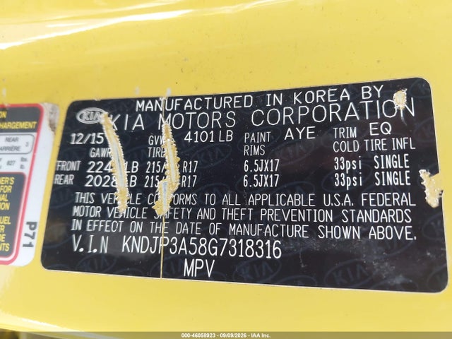 Продажа на аукционе авто 2016 Kia Soul +, vin: KNDJP3A58G7318316, номер лота: 46058923