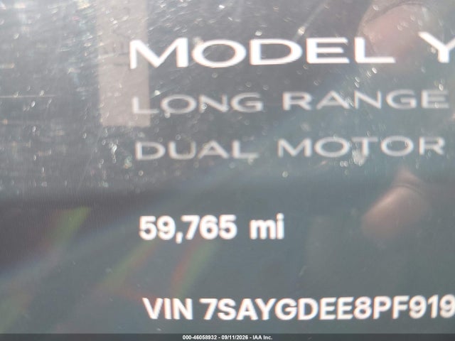Продажа на аукционе авто 2023 Tesla Model Y Awd/long Range Dual Motor All-wheel Drive, vin: 7SAYGDEE8PF919589, номер лота: 46058932