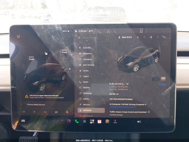 Продажа на аукционе авто 2023 Tesla Model Y Awd/long Range Dual Motor All-wheel Drive, vin: 7SAYGDEE8PF919589, номер лота: 46058932
