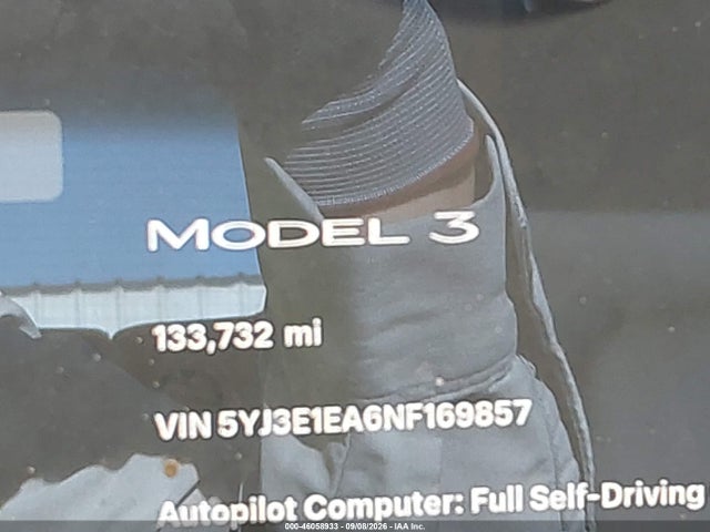 Tesla Model 3 Rear-wheel Drive 2022 5YJ3E1EA6NF169857 Image 7