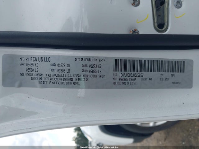 2018 Jeep Cherokee Latitude 4x4 მანქანა იყიდება აუქციონზე, vin: 1C4PJMCB5JD528658, აუქციონის ნომერი: 46059134
