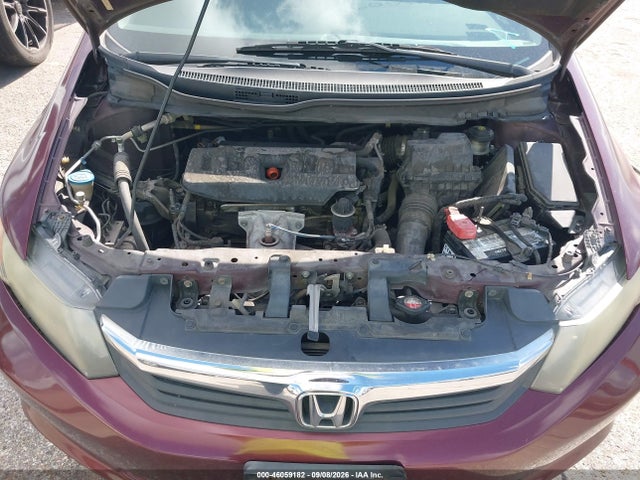 2012 Honda Civic Lx მანქანა იყიდება აუქციონზე, vin: 2HGFB2F52CH544973, აუქციონის ნომერი: 46059182