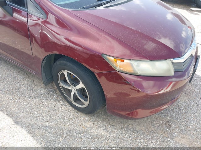 2012 Honda Civic Lx მანქანა იყიდება აუქციონზე, vin: 2HGFB2F52CH544973, აუქციონის ნომერი: 46059182