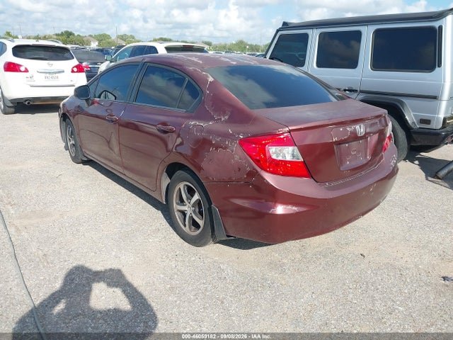 2012 Honda Civic Lx მანქანა იყიდება აუქციონზე, vin: 2HGFB2F52CH544973, აუქციონის ნომერი: 46059182