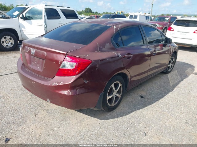 2012 Honda Civic Lx მანქანა იყიდება აუქციონზე, vin: 2HGFB2F52CH544973, აუქციონის ნომერი: 46059182