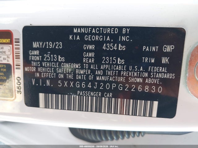 KIA K5 Gt-line 2023 5XXG64J20PG226830 Image 9