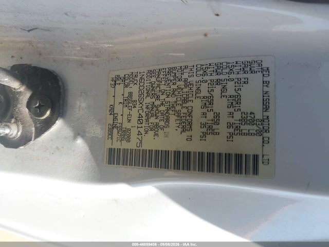 46059406 :رقم المزاد ، 1N6DD26SXYC401475 vin ، 2000 Nissan Frontier Xe مزاد بيع