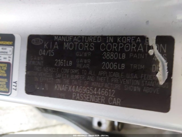 KIA FORTE LX 2016 KNAFX4A69G5446612 Image 9
