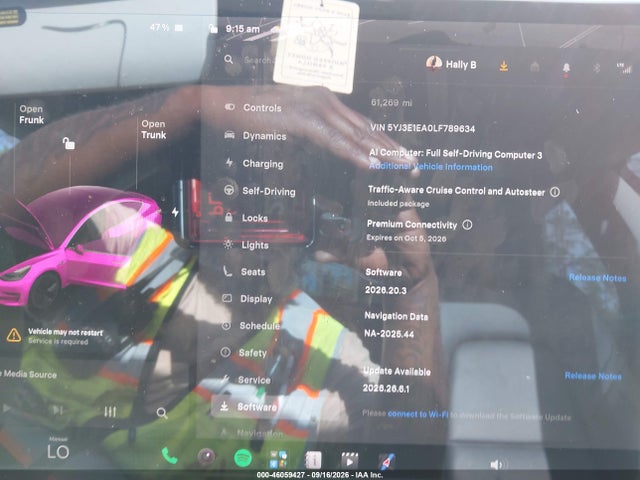 46059427 :رقم المزاد ، 5YJ3E1EA0LF789634 vin ، 2020 Tesla Model 3 مزاد بيع