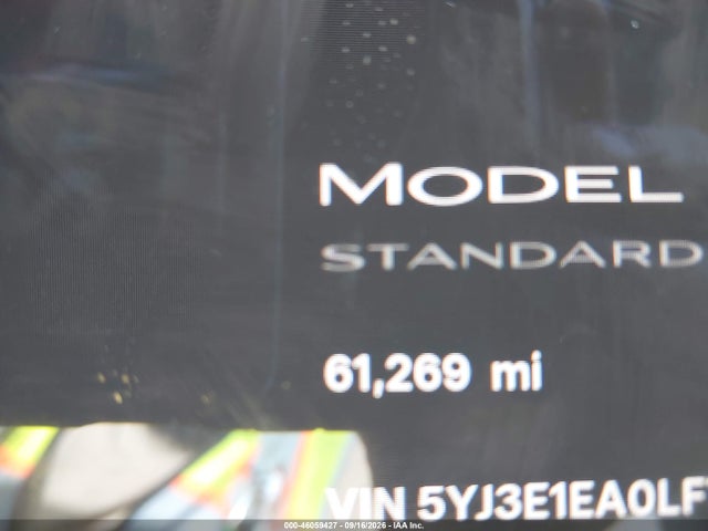 46059427 :رقم المزاد ، 5YJ3E1EA0LF789634 vin ، 2020 Tesla Model 3 مزاد بيع