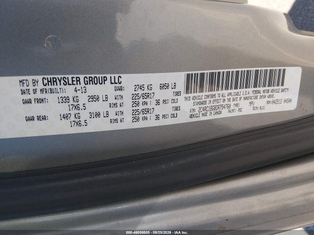 Aukcja sprzedaży 2013 Chrysler Town & Country Touring, vin: 2C4RC1BG8DR754760, numer aukcji: 46059505