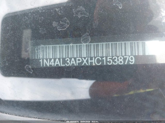 2017 Nissan Altima 2.5 Sr მანქანა იყიდება აუქციონზე, vin: 1N4AL3APXHC153879, აუქციონის ნომერი: 46059578